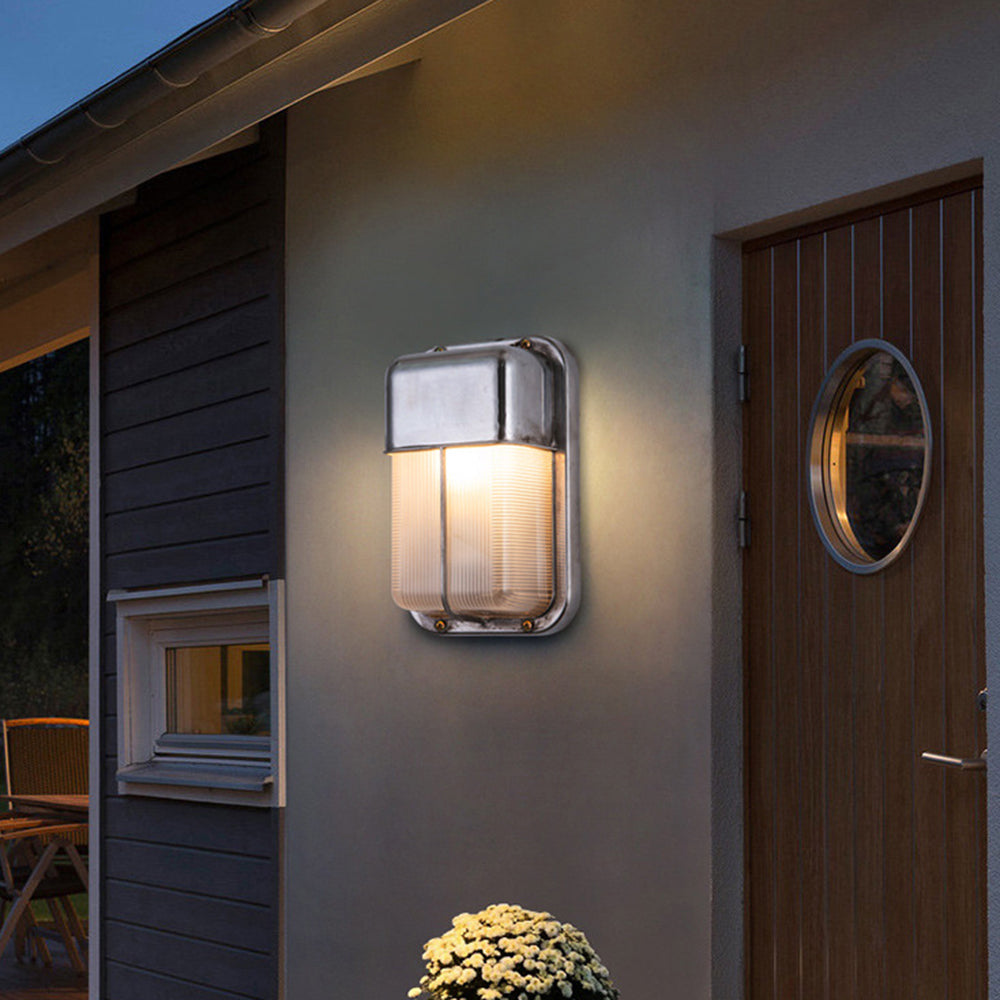 Ray Outdoor Wall Lamp Geometric Modern Silver Waterproof