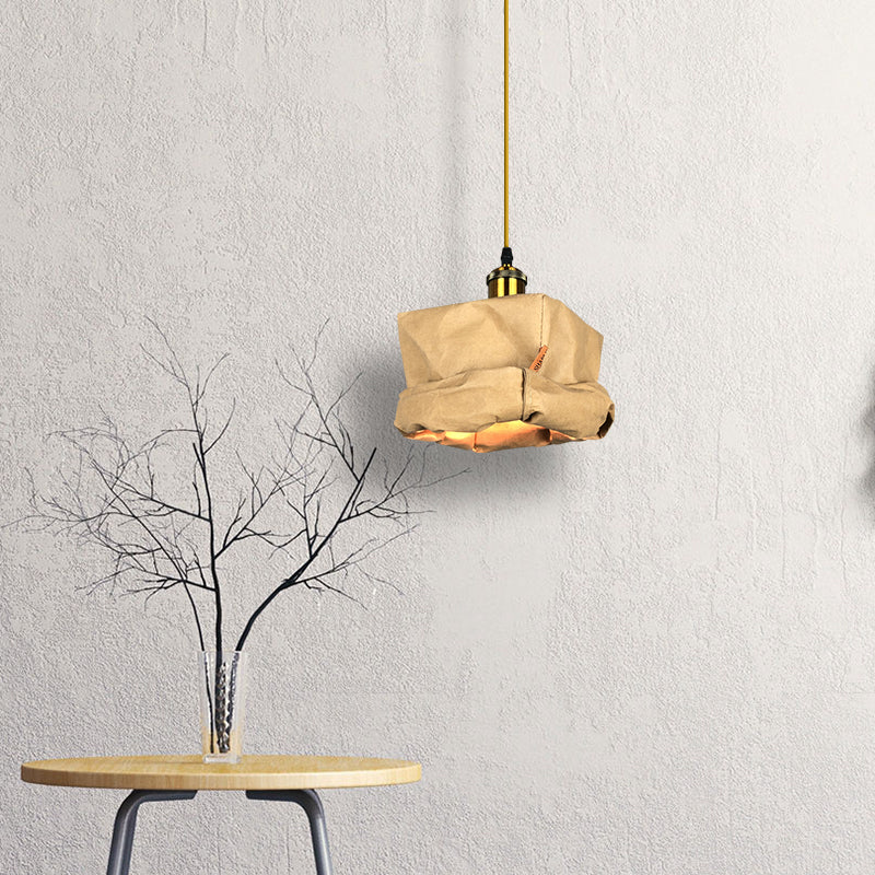 Valentina Vintage Cup Metal Paper Pendant Light Living Room Bedroom