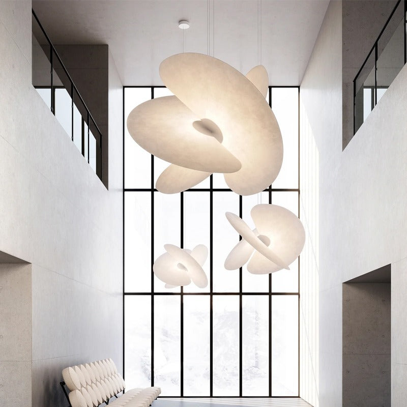Ritta Chandelier White Nordic Creative Fabric Living Room Dining Room