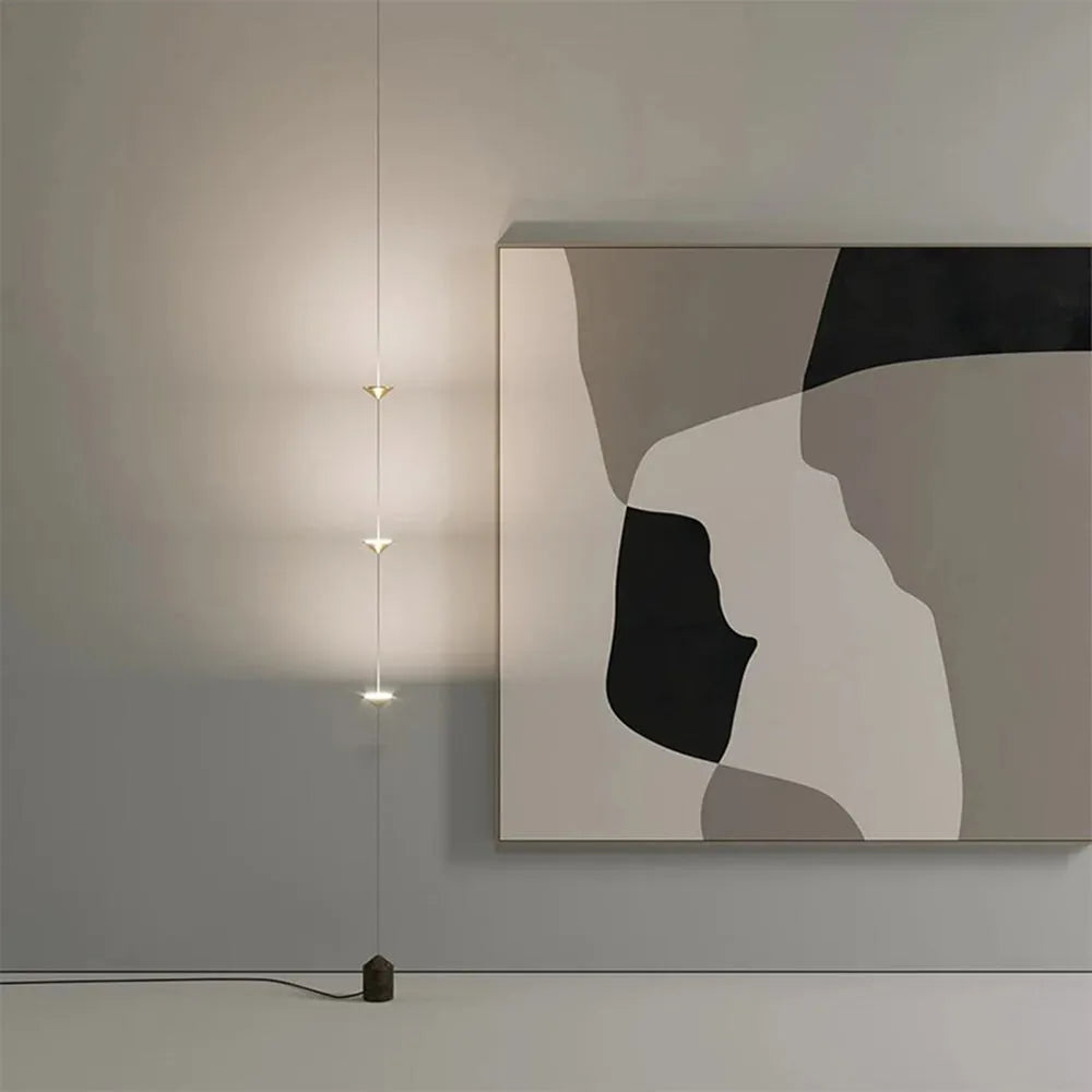 Arisha Full-Length Minimalist Linear Floor Lamp, 3 Bulbs