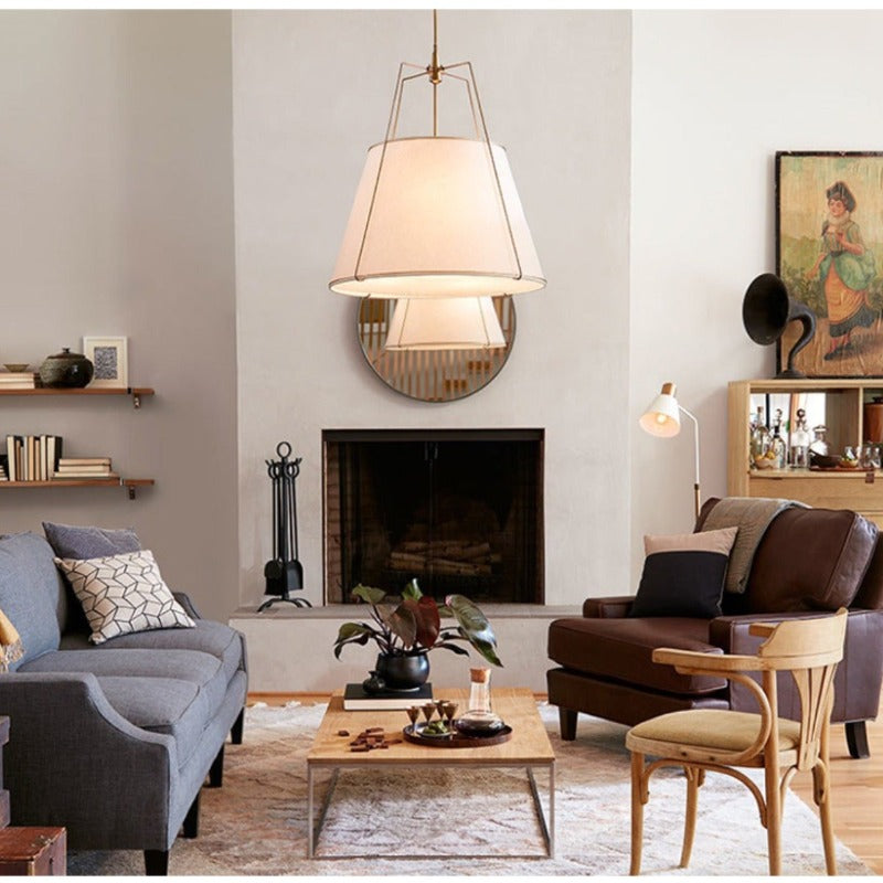 Ritta Pendant Light Fabric Dinging Room Modern Conical