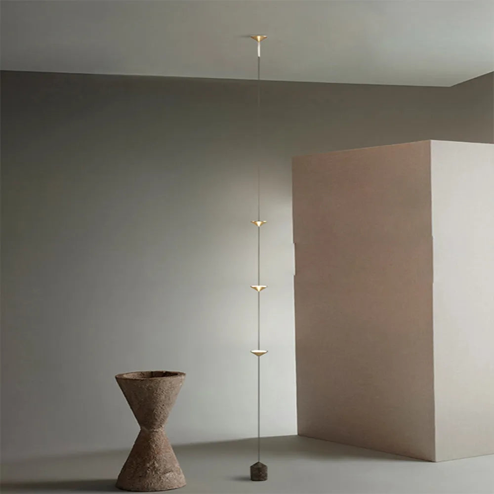 Arisha Full-Length Minimalist Linear Floor Lamp, 3 Bulbs