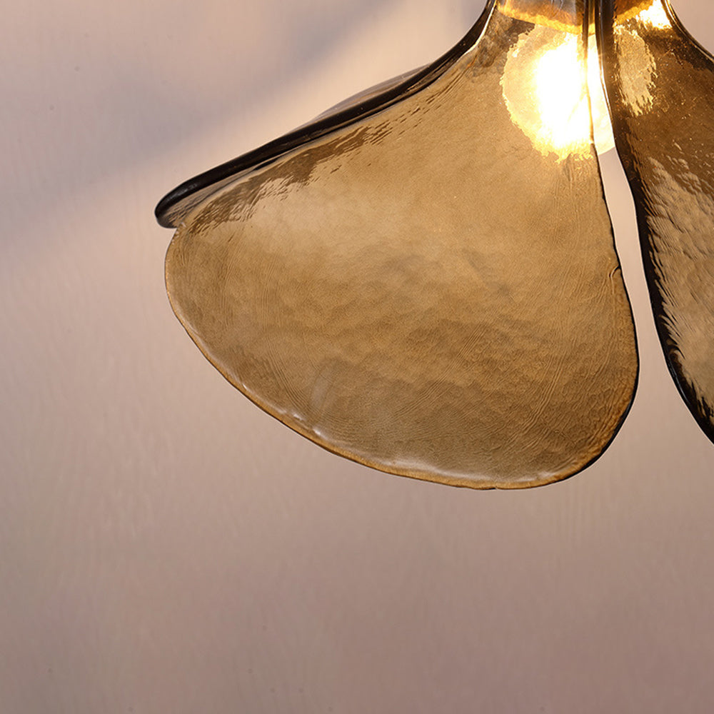 Arisha Handmade Retro Glass Pendant Light, Four-leaf Flower