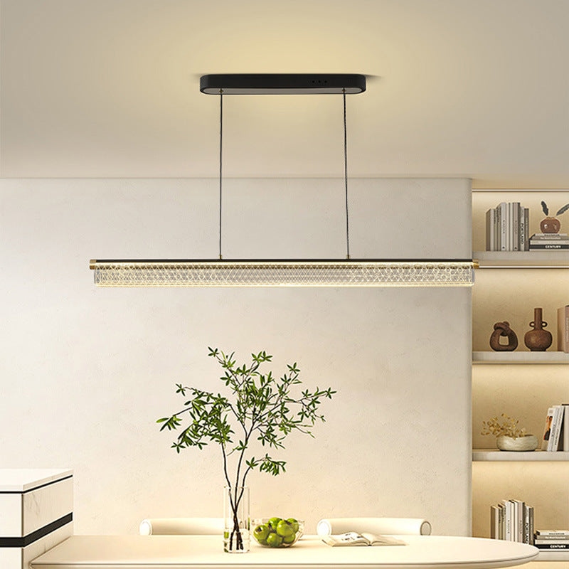 Arisha Modern LED Pendant Light Clear Metal Tea/Dining/Living Room