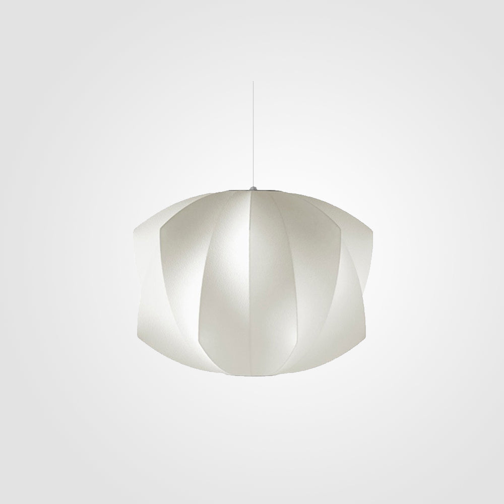 Ritta Vintage Artificial White Silk Shade Single Pendant Light