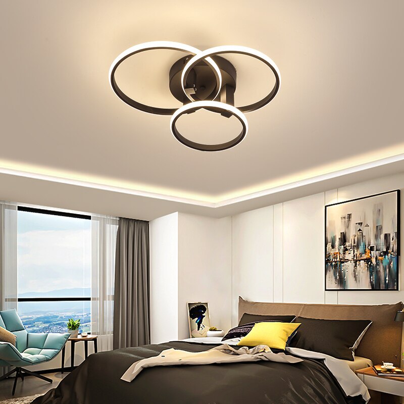 Arisha LED Ceiling Light Circle Ring, Black & White