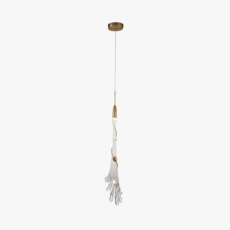 Arisha Elegant Flower Metal/Glass Pendant Light, Bedroom