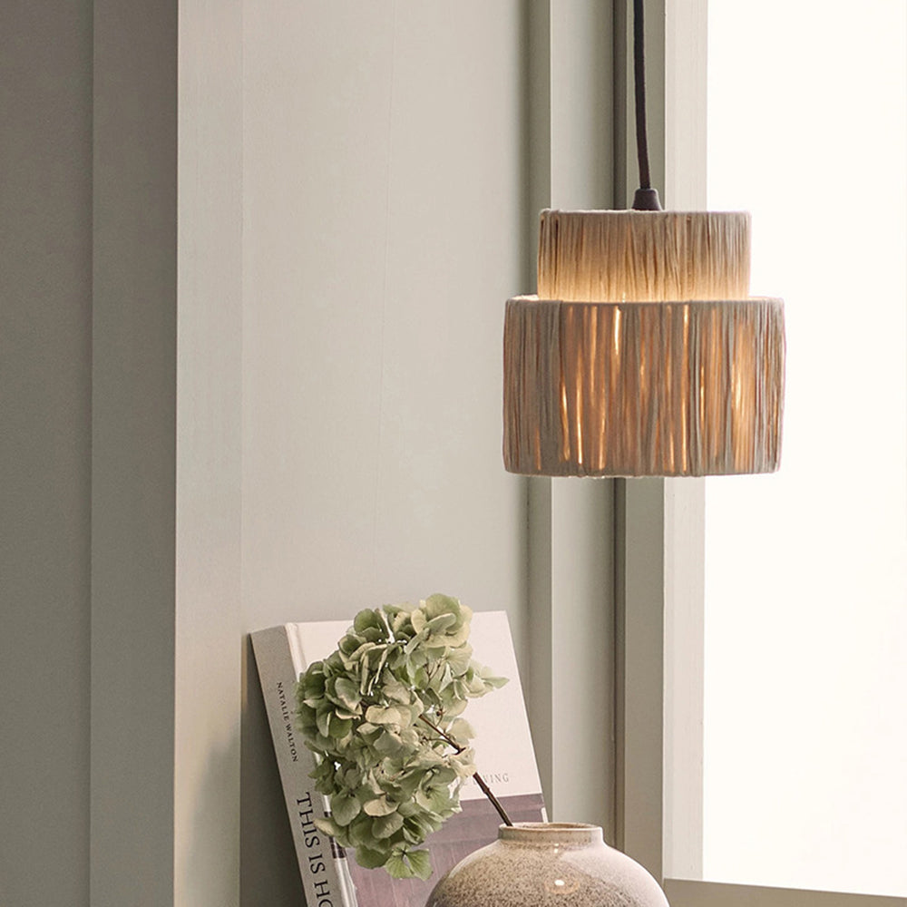Muto Rustic Boho Rattan Pendant Light, 3 Style