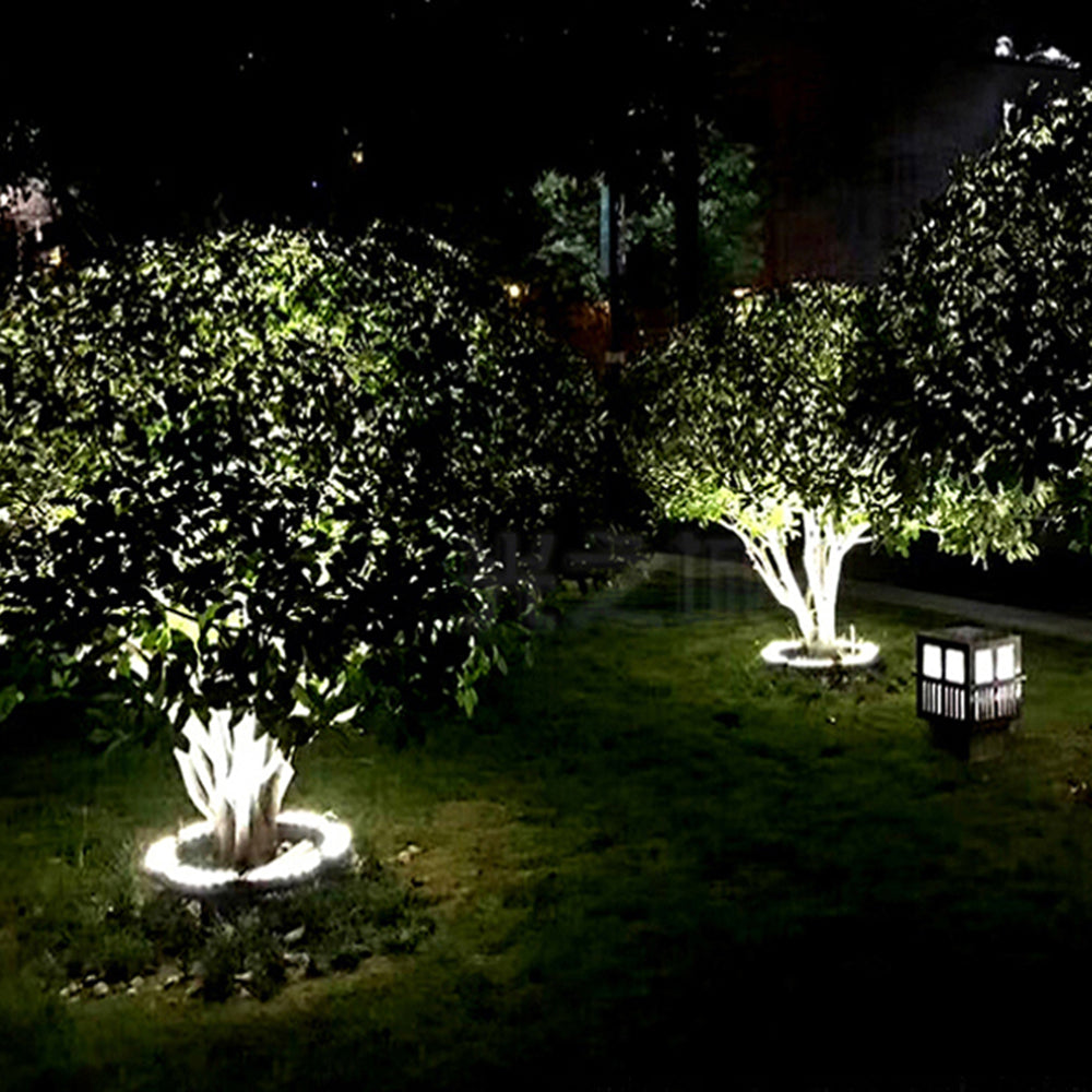 Ray Modern Irregular Metal/Glass Outdoor Ground Light for Trees Black