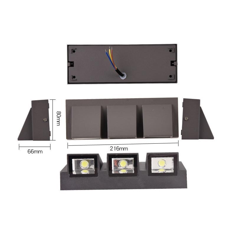 Ray Modern Black Metal LED Outdoor Wall Lamp
