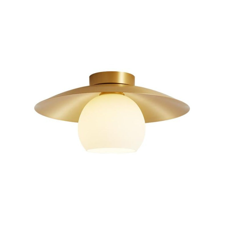 Arisha Nordic Retro LED Flush Mount Ceiling Light Metal Glass Corridor