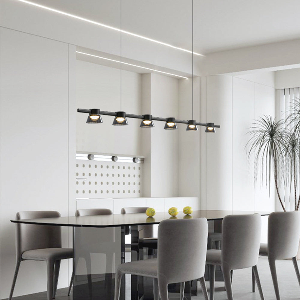 Arisha Modern Linear Metal Pendant Light,Black