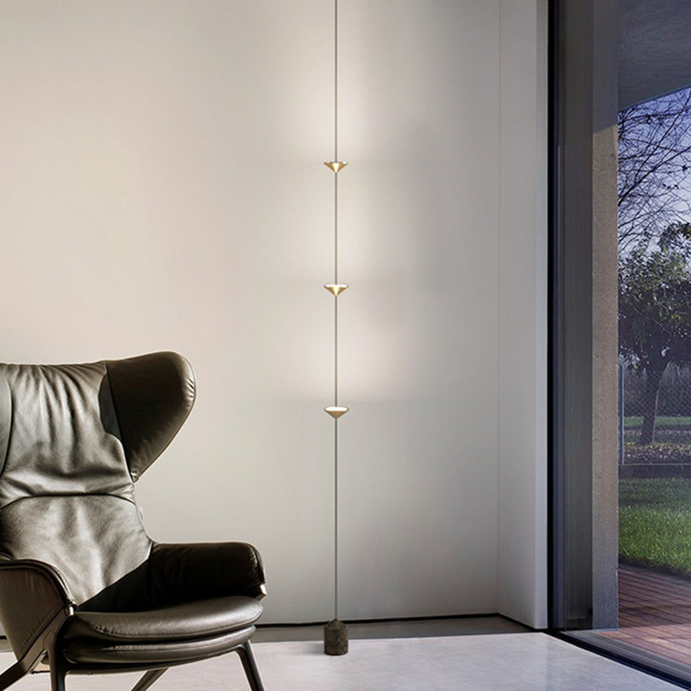 Arisha Full-Length Minimalist Linear Floor Lamp, 3 Bulbs