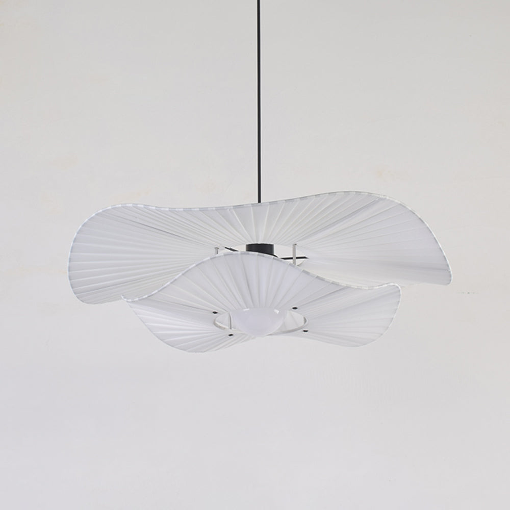 Ritta Modern Nordic Cloth/Metal Shell Pendant Light, White