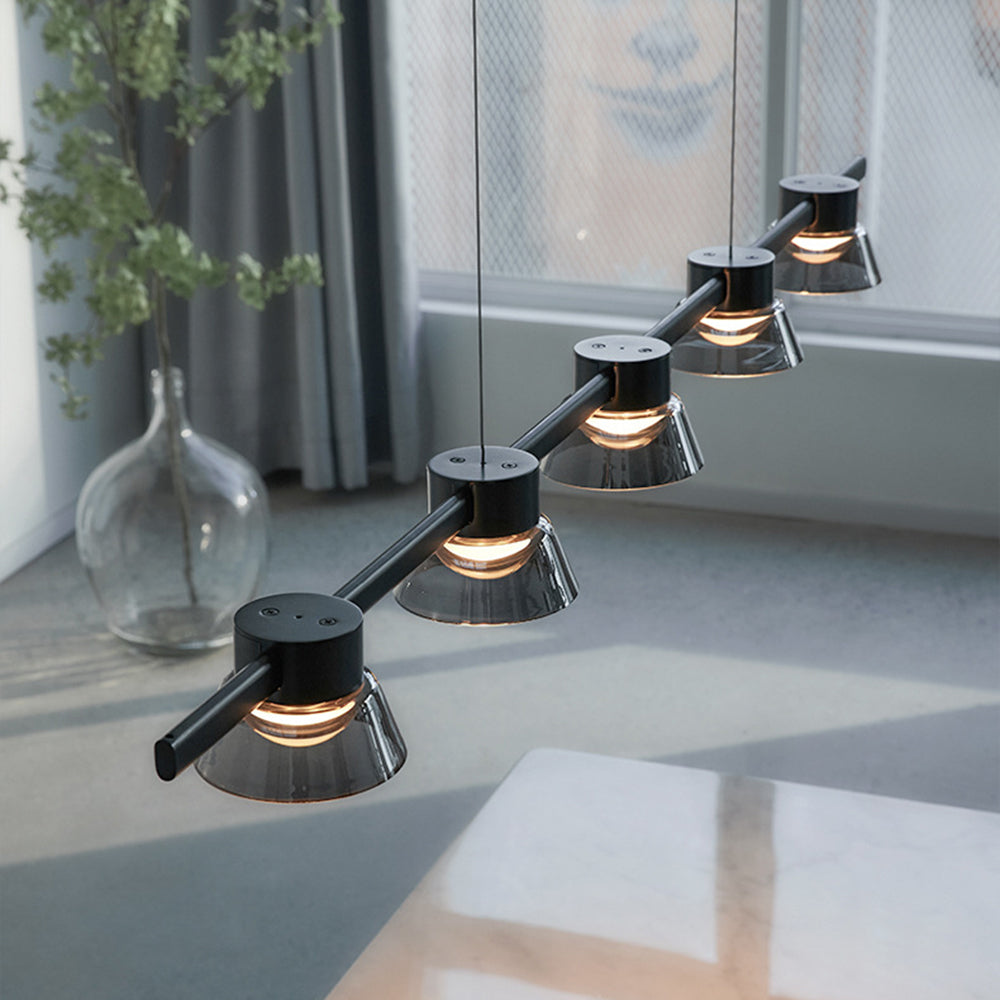 Arisha Modern Linear Metal Pendant Light,Black