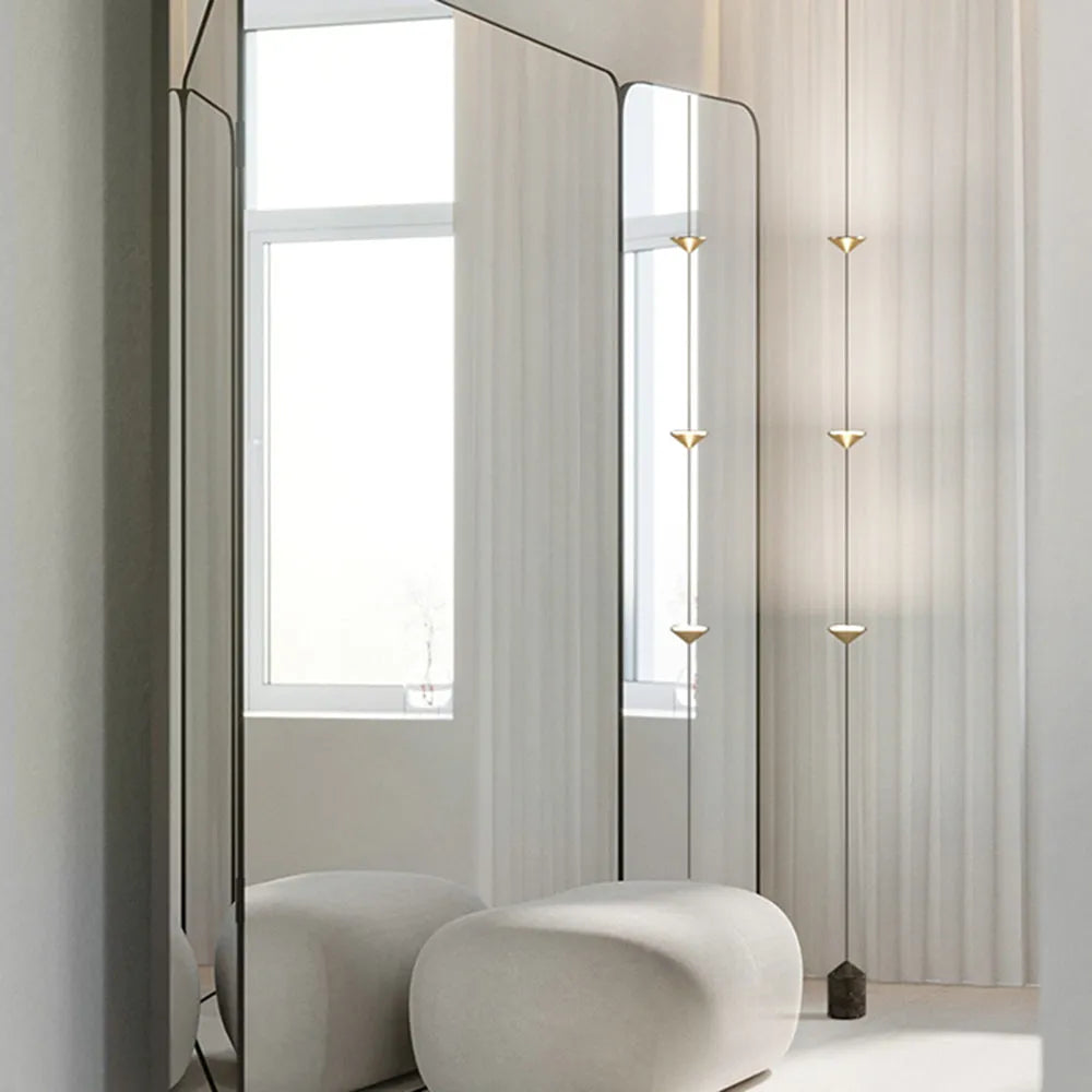 Arisha Full-Length Minimalist Linear Floor Lamp, 3 Bulbs