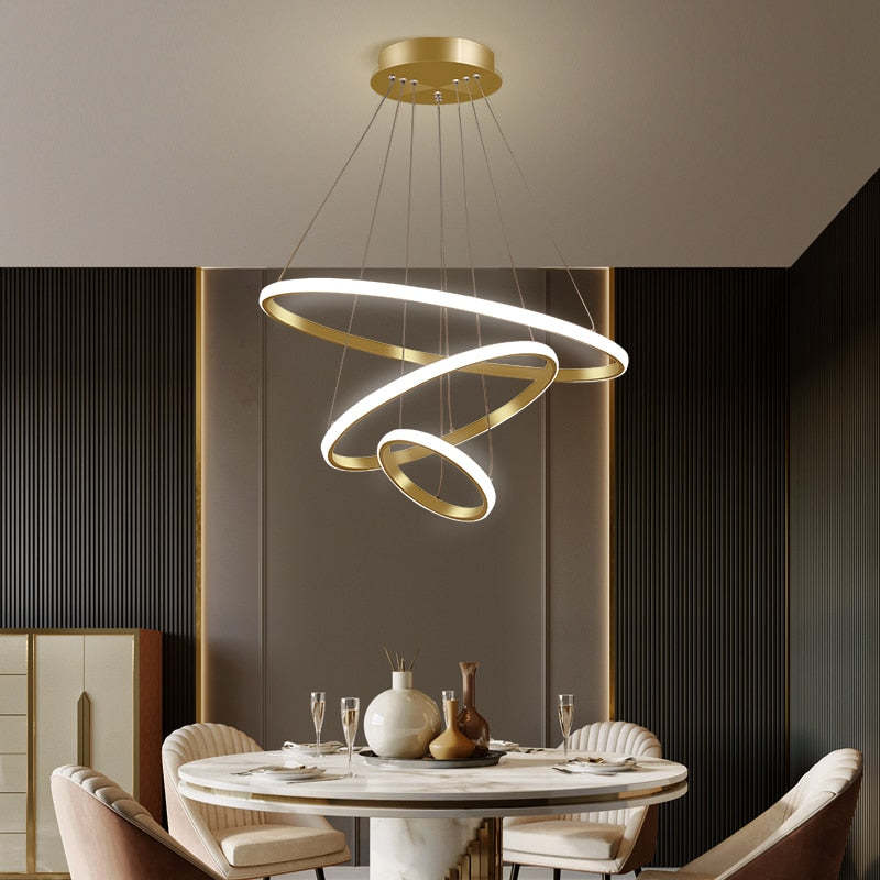 Arisha Modern Ring Pendant Light, 2/3/4 Rings