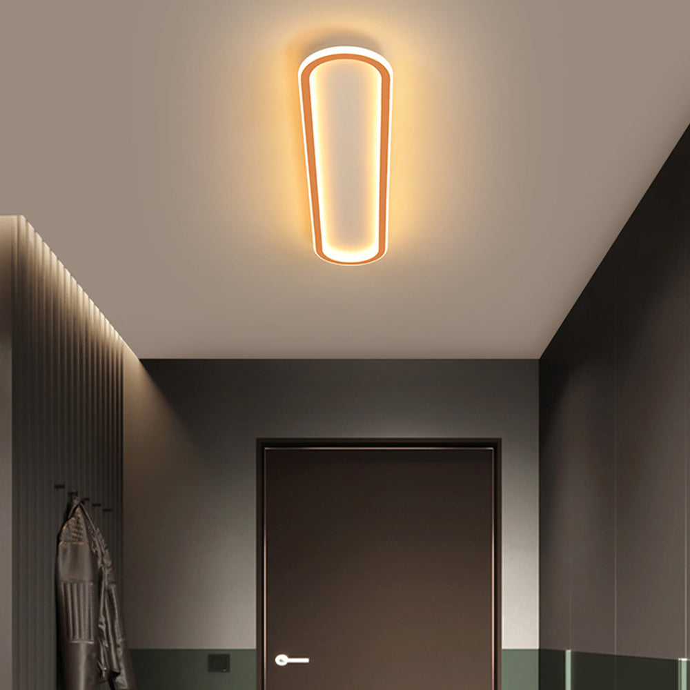 Arisha Modern Rectangular Flush Mount Ceiling Light Black Gold Rose Gold