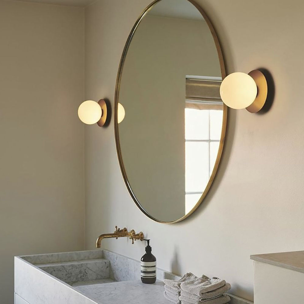 Valentina Chic Sphere Bathroom Glass Wall Lamp