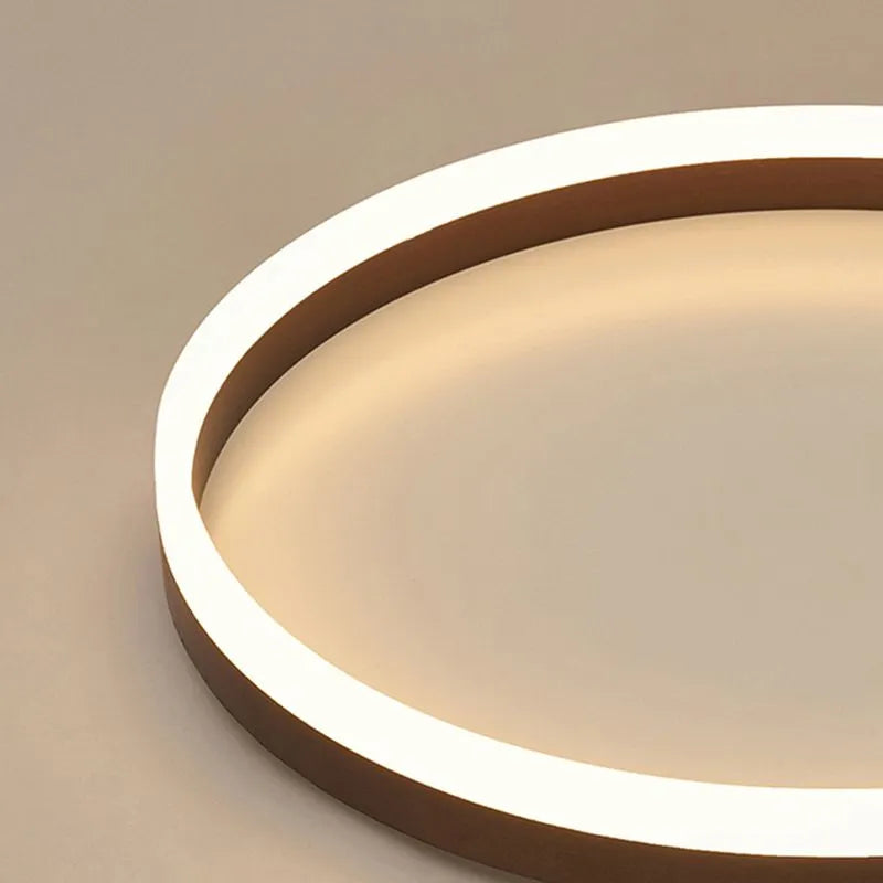 Arisha Minimalist Ring Metal Flush Mount Ceiling Light, Black