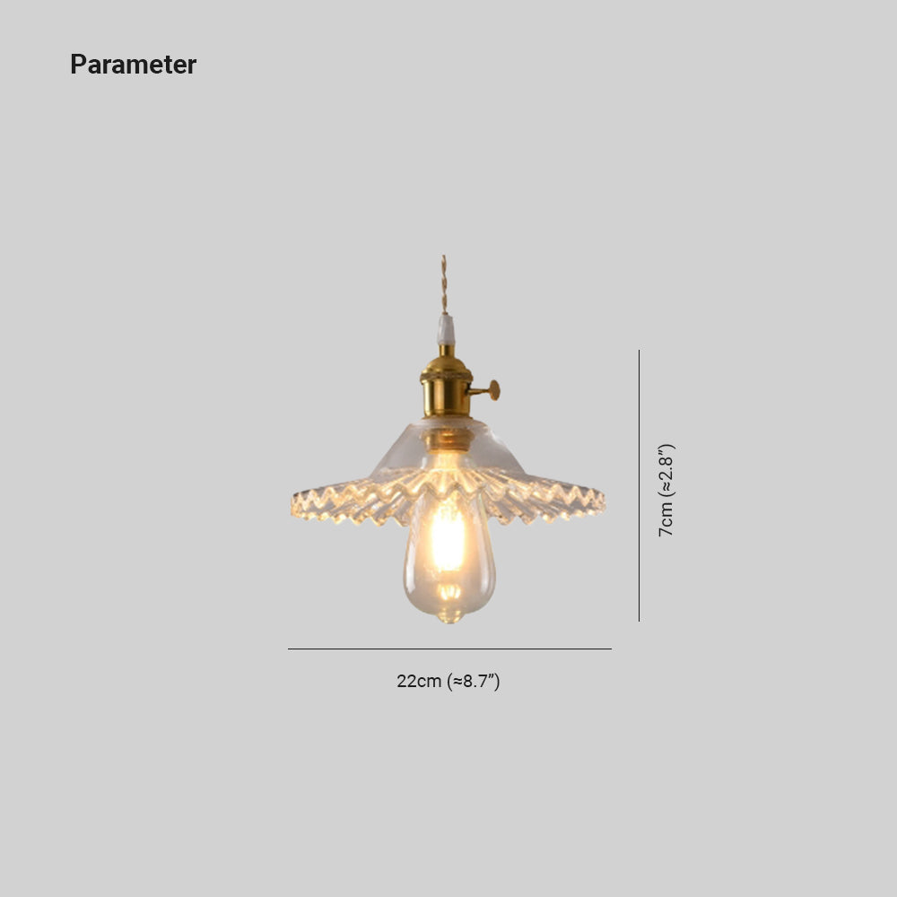 Valentina Art Deco Blown Brass & Glass Pendant Light, 7 Styles