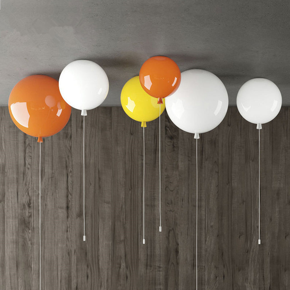 Aria Glossiness Ceiling Light Balloon Flush Mount, Bedroom