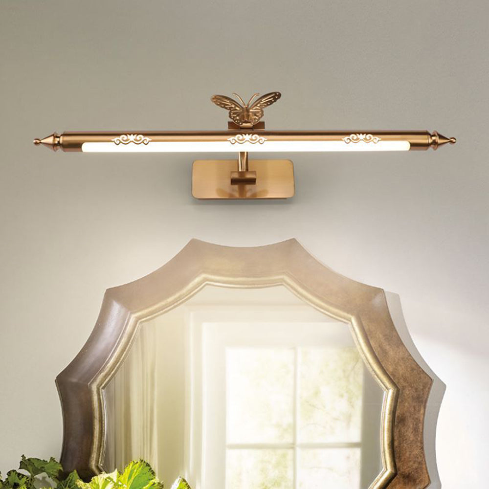 Arisha Retro Butterfly Metal/Acrylic Wall Lamp, Champagne Gold