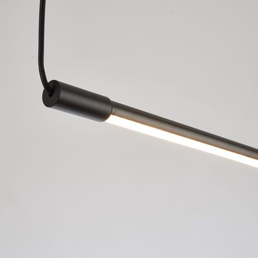 Arisha Minimalist Linear Pendant Light, Black