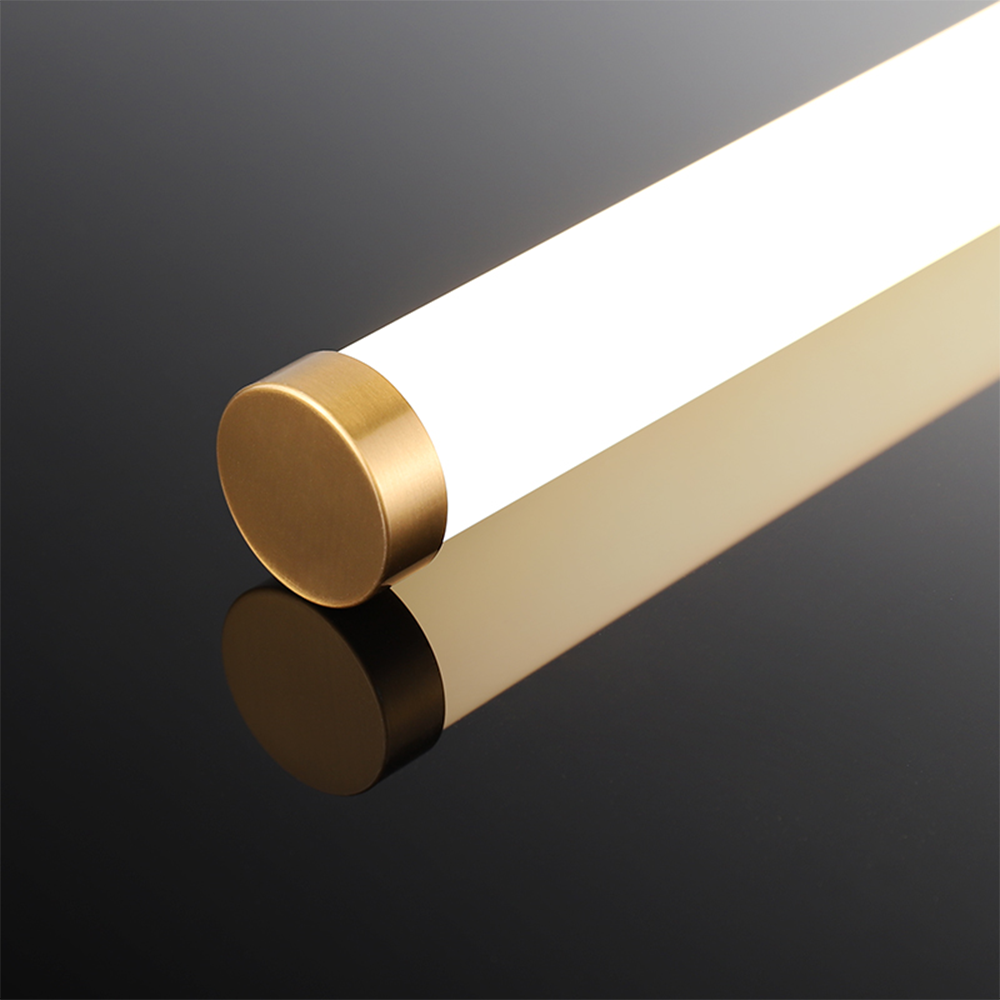 Arisha Modern Linear Cooper White Mirror Front Wall Lamp