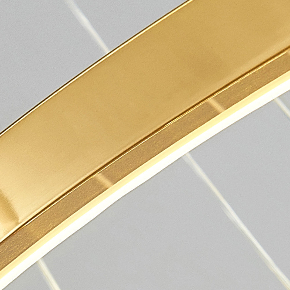 Arisha Minimalist Ring Metal Pendant Light, Gold, Living Room