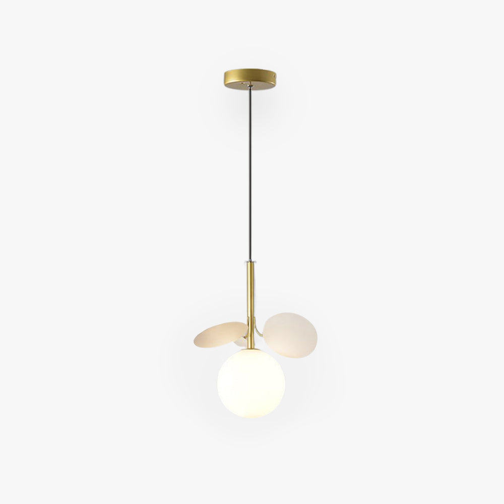 Arisha Art Deco Globe Pendant Light, Multi-Color/White, Metal/Glass