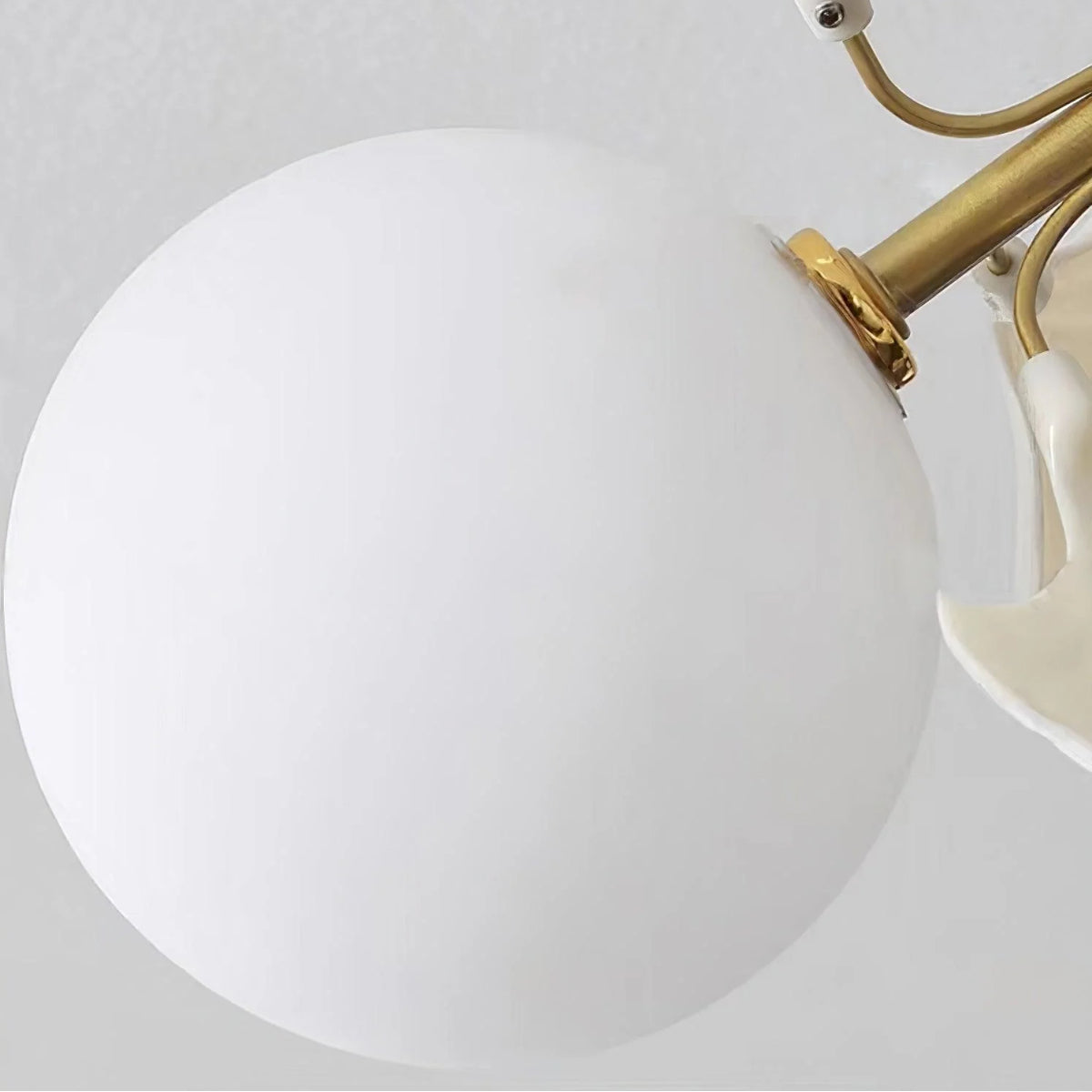 Olivia Nordic Multi Globe Metal/Ceramic Flush Mount Ceiling Light, White/Gold