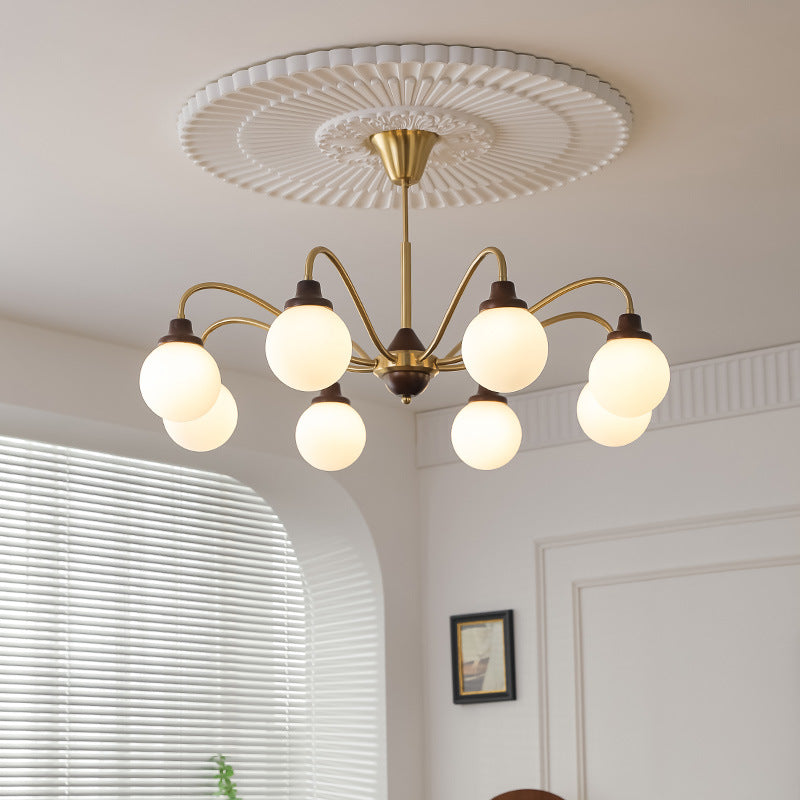 Valentina French LED Chandelier Chrome Gold Living Room/Bedroom