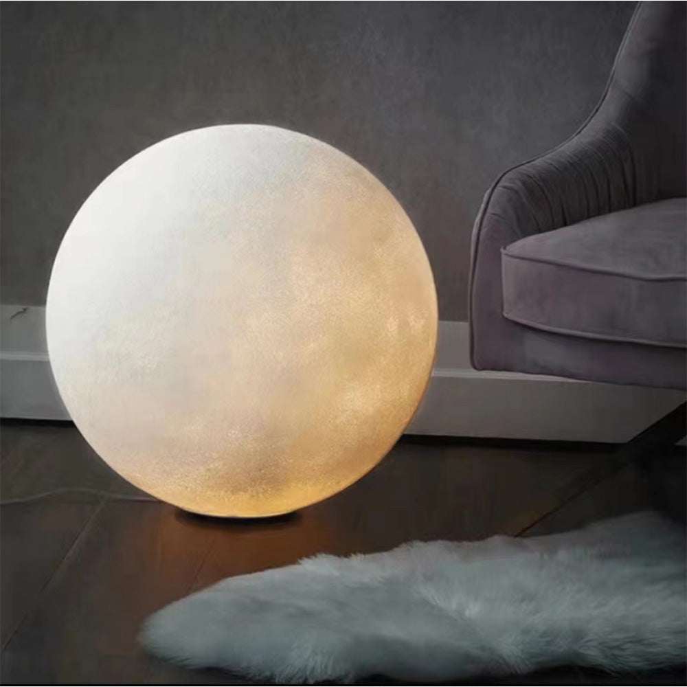 Mira Modern Decorative Dream Floor Lamp, Moon Globe, Resin, Bedroom