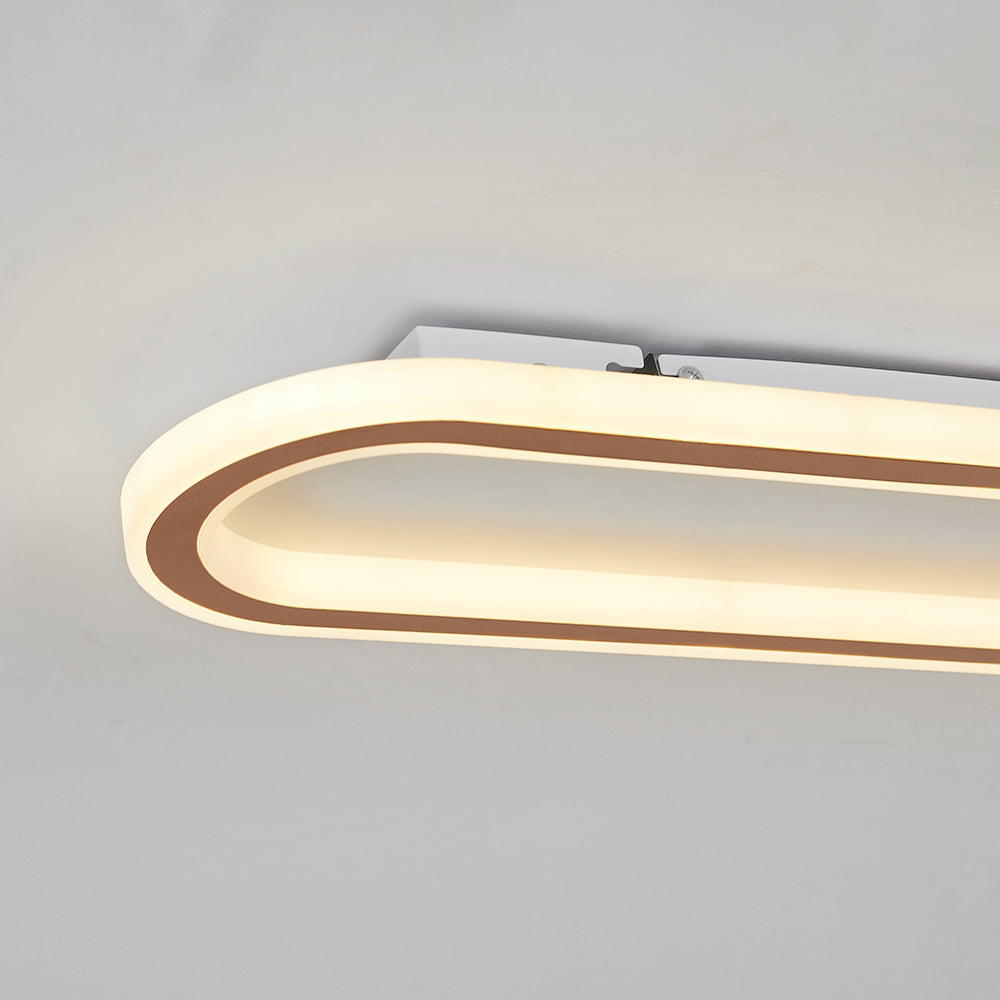 Arisha Modern Rectangular Flush Mount Ceiling Light Black Gold Rose Gold