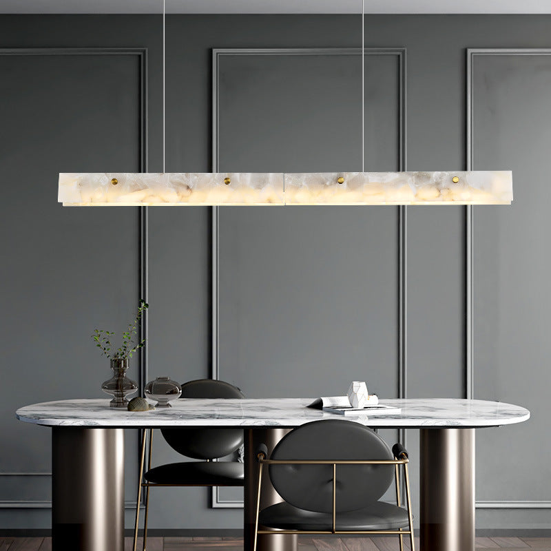 Arisha Modern LED Pendant Light White Marble Dining Room/Bar
