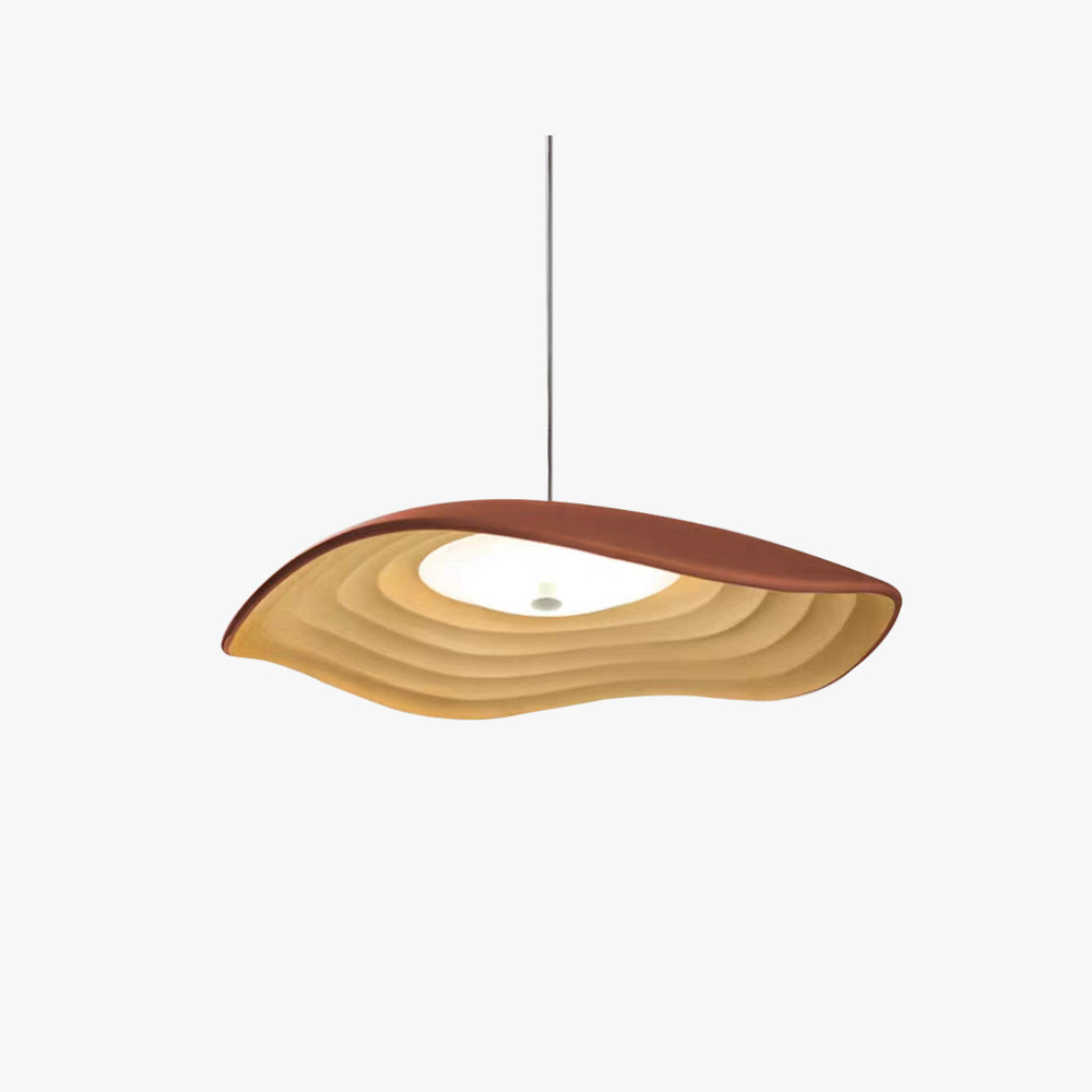 Arisha Wabi-Sabi Resin LED Pendant Light, White/Orange/Black