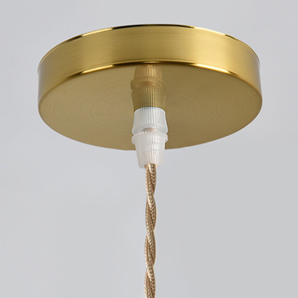 Valentina Art Deco Blown Brass & Glass Pendant Light, 7 Styles