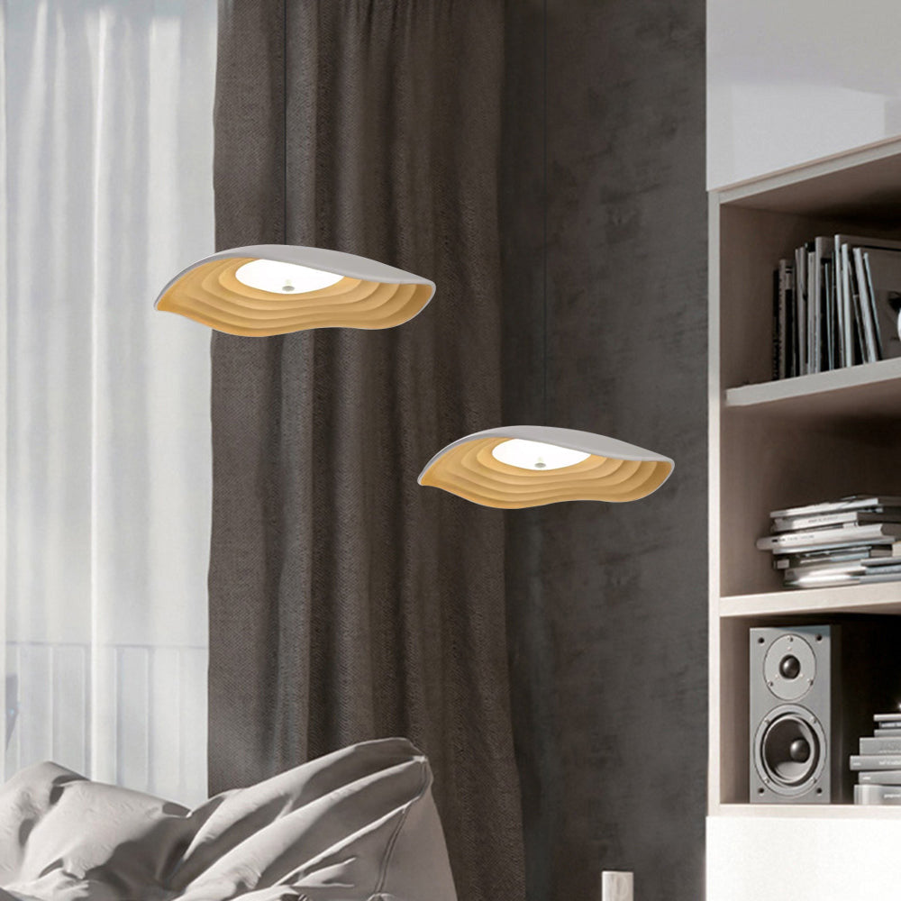Arisha Wabi-Sabi Resin LED Pendant Light, White/Orange/Black