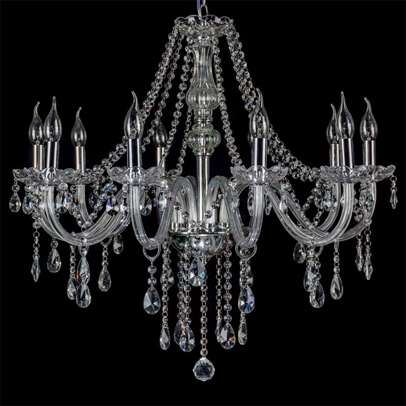 Silva Luxury Candlestick Clear Crystal Chandelier