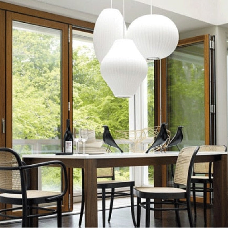 Ritta Vintage Artificial White Silk Shade Single Pendant Light