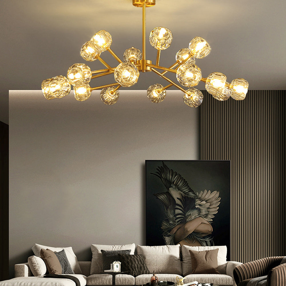 Valentina Modern Blown Metal Pendant Light, Gold