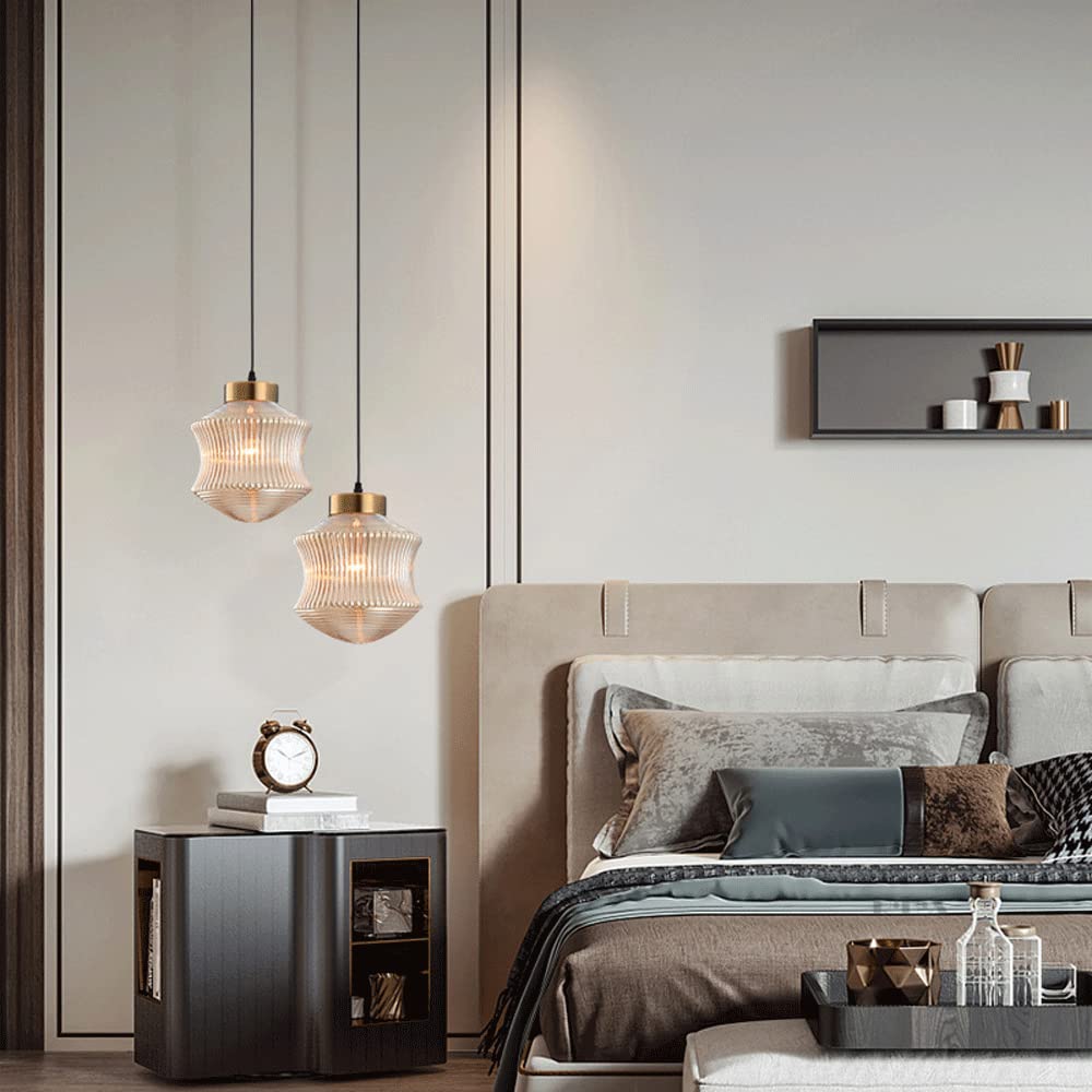 Valentina Modern LED Pendant Light Smoke Gray Glass Bedroom