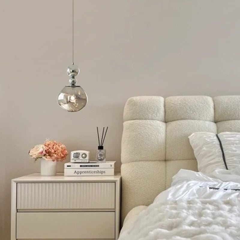 Valentina Retro LED Pendant Light Chrome Metal/Acrylic Bedroom