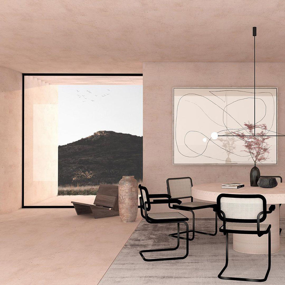 Arisha Minimalist Linear Mobile Pendant Light, Black