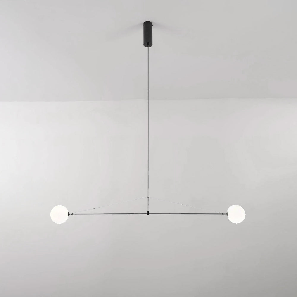 Arisha Minimalist Linear Mobile Pendant Light, Black