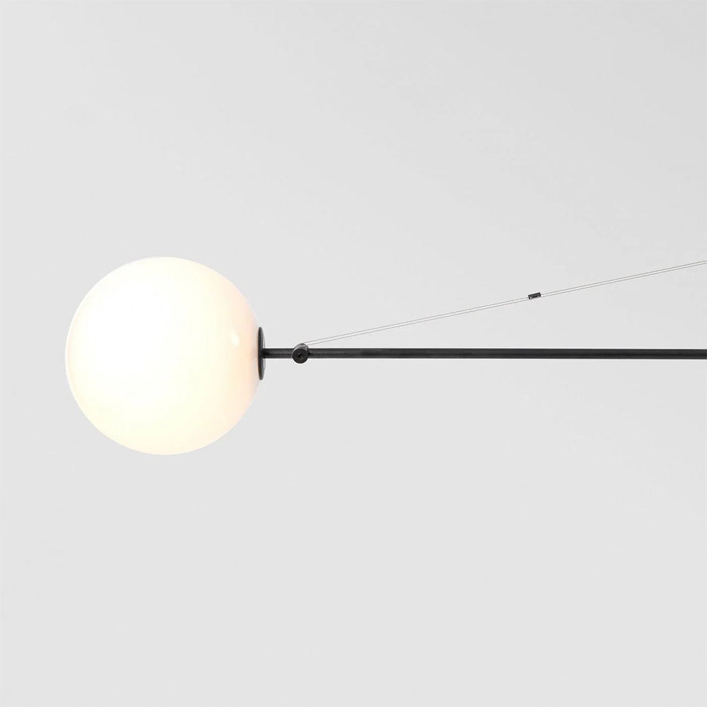 Arisha Minimalist Linear Mobile Pendant Light, Black