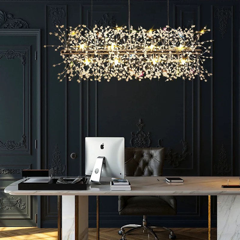 Arisha Creative Art Chandelier Crystal Pendant Light for Dining Room