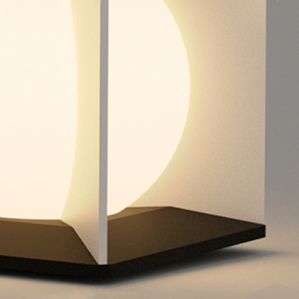 Ray Modern Moon Metal Outdoor Pier-Mount Pillar Light
