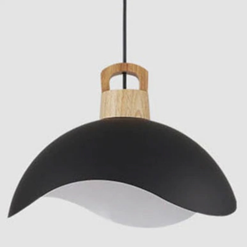 Valentina Colorful Shade Single Pendant Lights, Wood & Metal